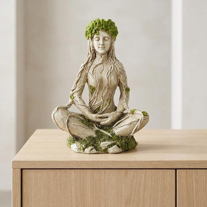 🔥Limited Time 50% OFF|Mother Earth & Forest God Tree Root Meditating Statue, Resin Garden Decor Figurines (2 Styles)