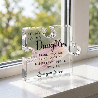 The "Important Piece of My Life" Acrylic Puzzle Keepsake | Heartfelt Gift for Family & Friends