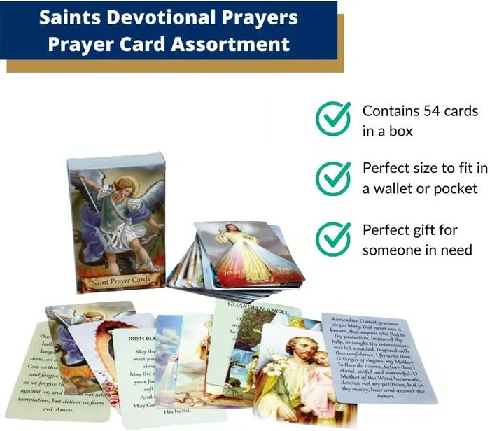 ✝️ Catholic Genuine Leather Holy Card Holder – Pocket Prayer Card Organizer with Snap Closure