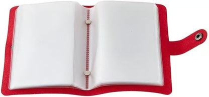 ✝️ Catholic Genuine Leather Holy Card Holder – Pocket Prayer Card Organizer with Snap Closure