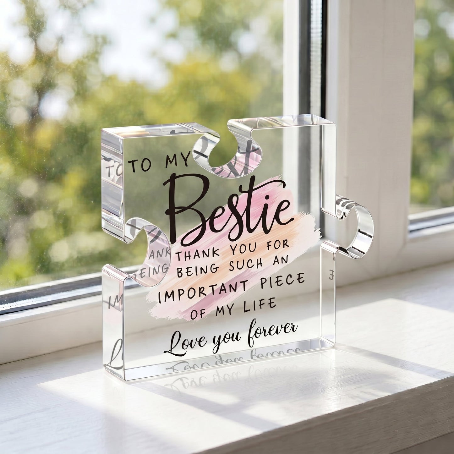 The "Important Piece of My Life" Acrylic Puzzle Keepsake | Heartfelt Gift for Family & Friends