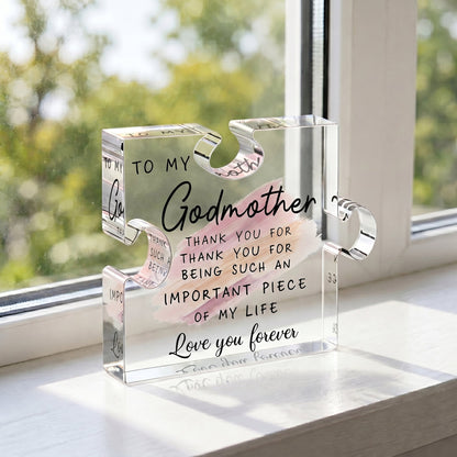The "Important Piece of My Life" Acrylic Puzzle Keepsake | Heartfelt Gift for Family & Friends