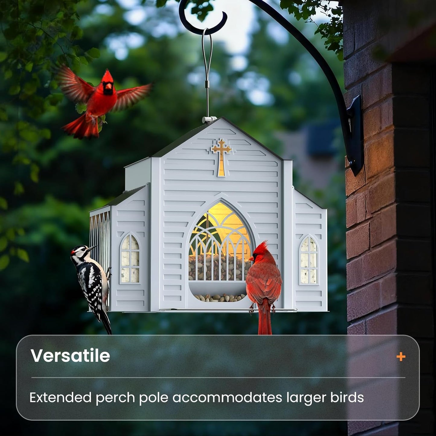 ✝️Last Day 50% OFF-🔥Church-Shaped Metal Solar Bird Feeder🎁Buy 2 Free Shipping