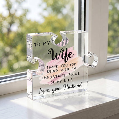 The "Important Piece of My Life" Acrylic Puzzle Keepsake | Heartfelt Gift for Family & Friends