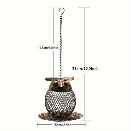 🔥Limited Time 50% OFF🐱Vintage Metal Animal Bird Feeder | Owl & Cat Hanging Wild Bird Feeders