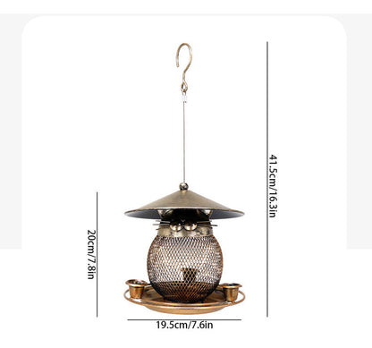 🔥Limited Time 50% OFF🐱Vintage Metal Animal Bird Feeder | Owl & Cat Hanging Wild Bird Feeders