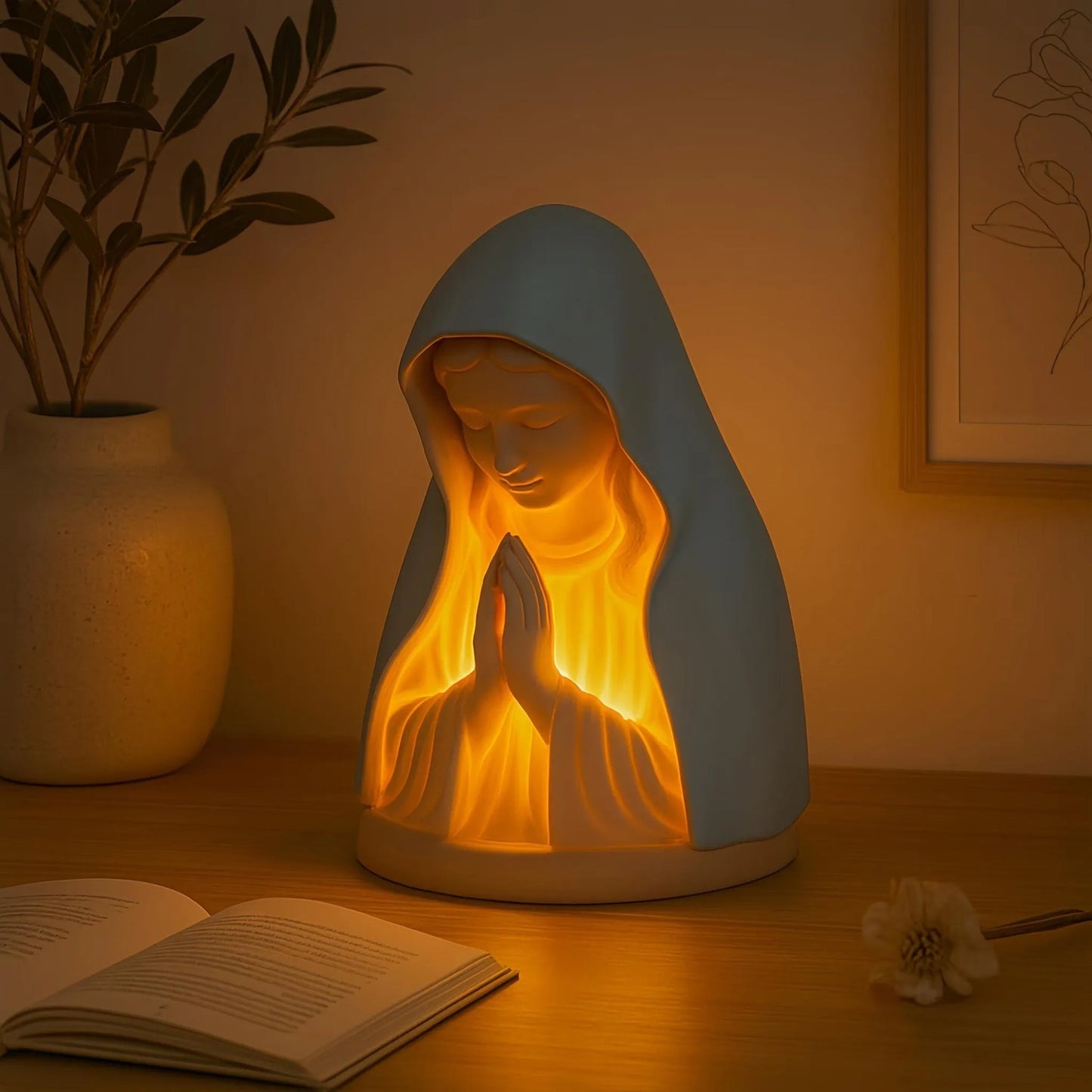 Virgin Mary Prayer Night Light