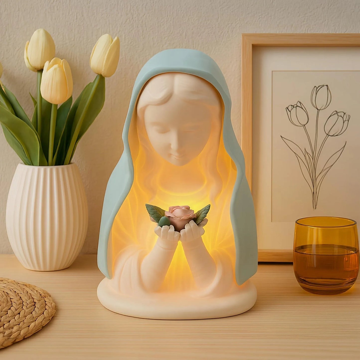 Virgin Mary Prayer Night Light