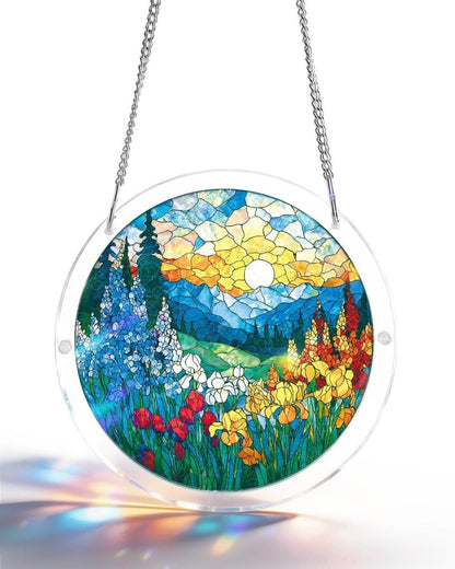 Acrylic Jigsaw Puzzle Suncatcher - Dawn Blossom Sea