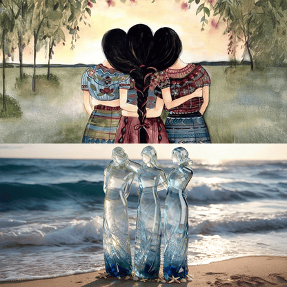 🌊Sisters by My Side, Celebrates Friendships Three Sisters Sculpture