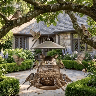🔥Limited Time 50% OFF🐱Vintage Metal Animal Bird Feeder | Owl & Cat Hanging Wild Bird Feeders