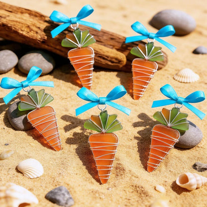 Easter Wire Wrapped Sea Glass Pendants